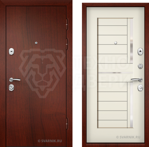 Металлическая квартирная дверь МДФ с установкой D-1576
