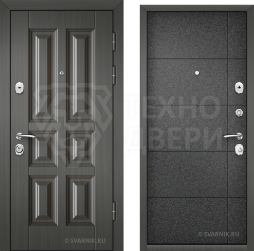 Металлическая входная дверь в коттедж с терморазрывом D-1382