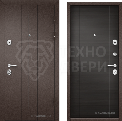 Входная металлическая дверь термо капучино антивандальные D-563