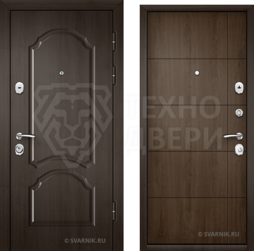 Элитная стальная дверь с МДФ D-2113