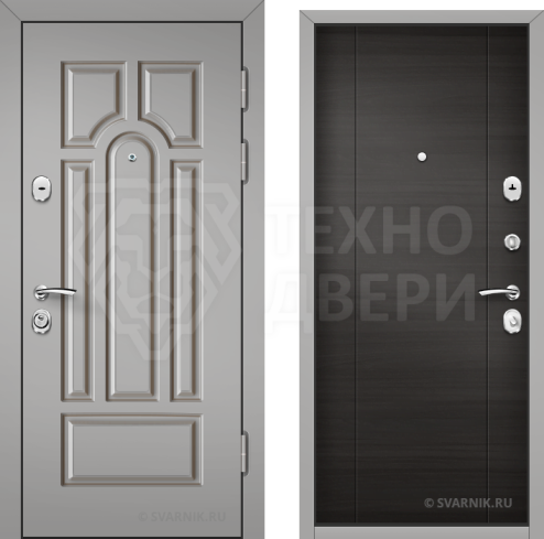 Взломостойкая наружная дверь с МДФ винорит для дома D-92