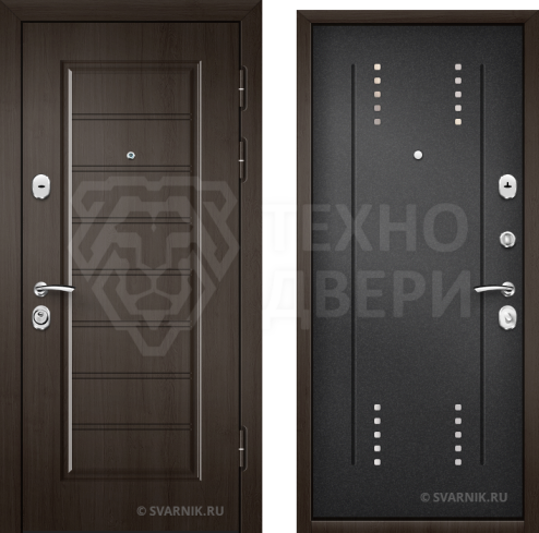 Металлическая парадная дверь снаружи массив D-1609