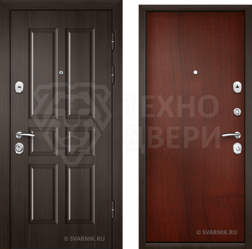 Железная дверь с отделкой винорит D-1253