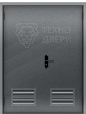 Дверь техническая железная входная с решеткой Т-68