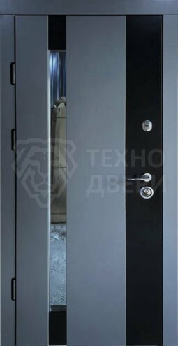 Элитная дверь со стеклом стальная однопольная для кирпичного дома ДВЭ-29