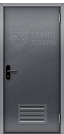 Входная стальная дверь для сарая с вент решеткой ТХ-186